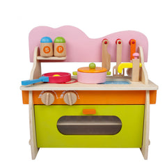 Play Kitchen Set Gifts Wooden Ornament Realistic Sturdy Kitchen Set for Kids Toys & Hobbies Educational Other Educational Toys