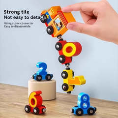 Wooden Number Train Toys for Kids, Number Learning Educational Toys